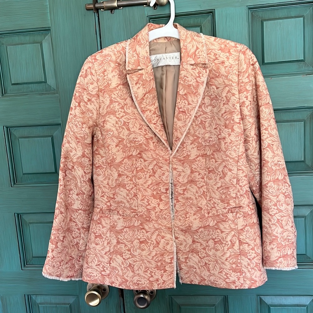 Doncaster peach and cream women’s blazer.